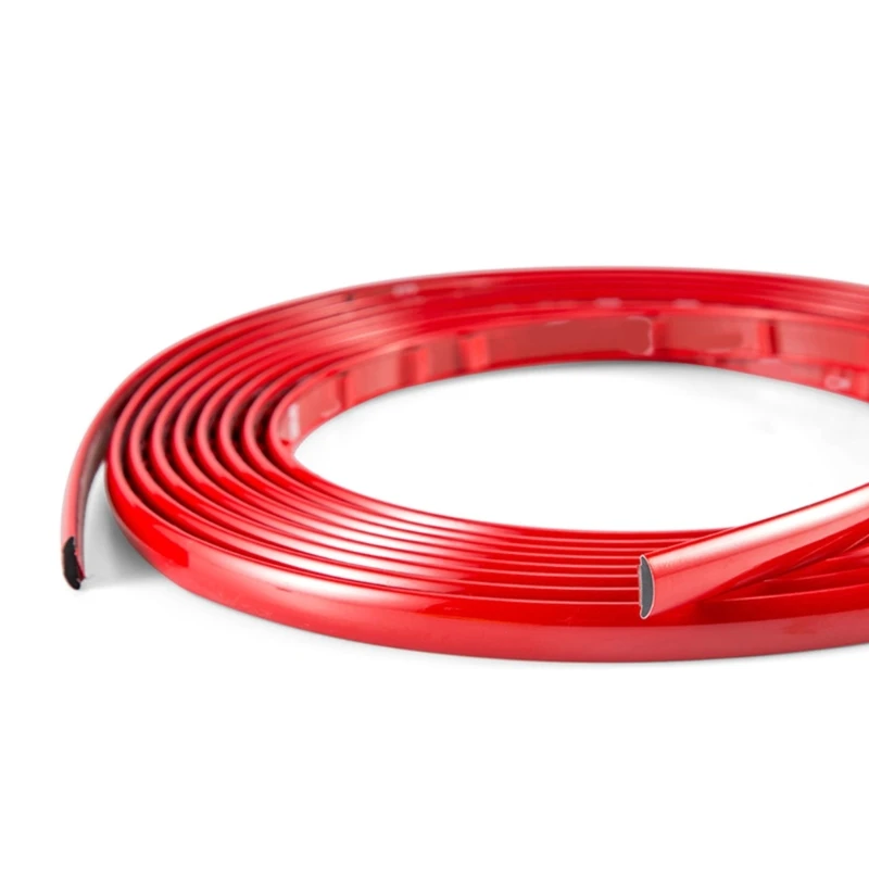 3M /5M Nhíp Ô Tô Ốp Lưng Tự Dán Trang Trí Màu Đỏ Dây Dày Chất Liệu PVC Để Ngăn Ngừa Cơ Thể trầy Xước Trang Trí Phụ Kiện Ô Tô