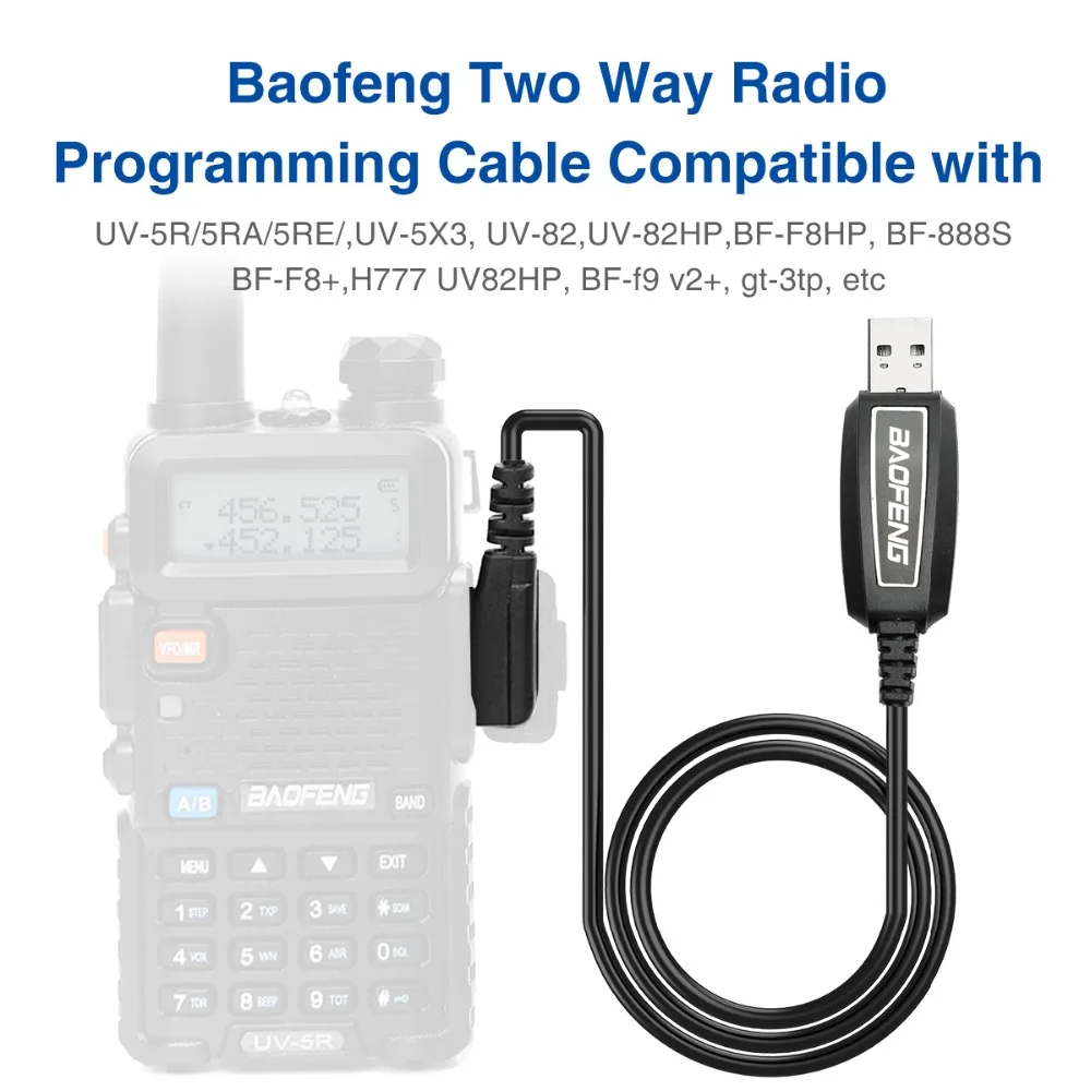 CH340 USB-Programmierkabel für Baofeng UV 82 888S UV 13 21 Pro Quansheng UV-K5 5R Plus Walkie Talkie Radio