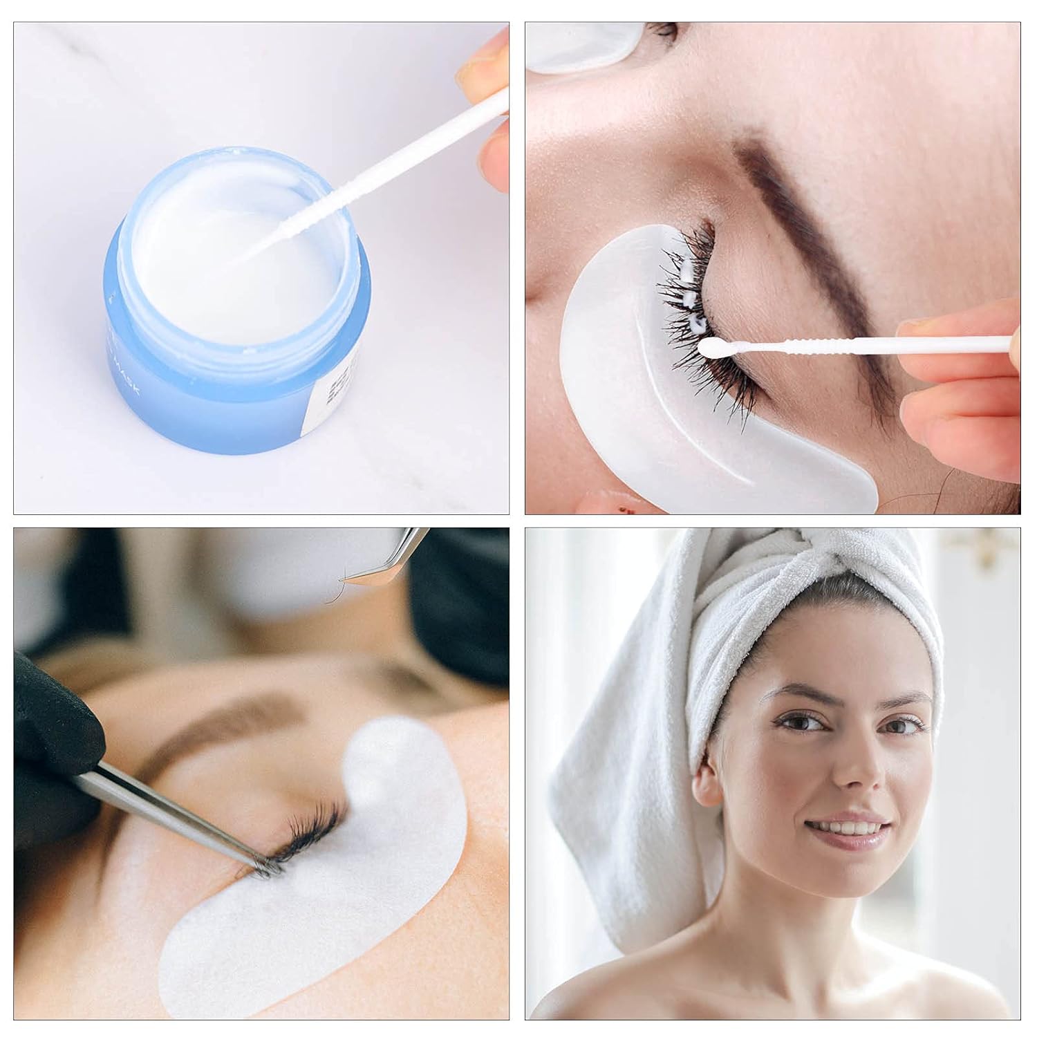 Microswab usa e getta per applicatore micropennello da 100 pezzi per strumenti per la rimozione dell'estensione delle ciglia, mini pennelli per tampone di cotone per il trucco e