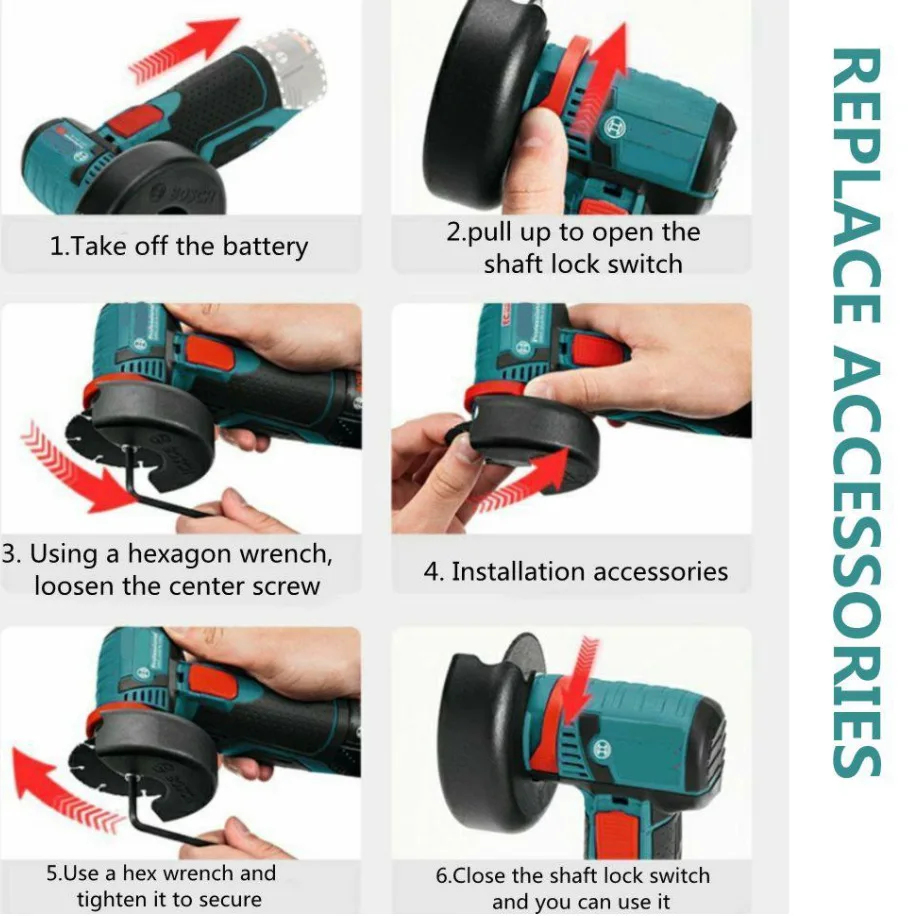 JANGKLIFE Mini meuleuse d'angle Mini Machine de découpe Rechargeable domestique Machine de polissage meuleuse à main électrique
