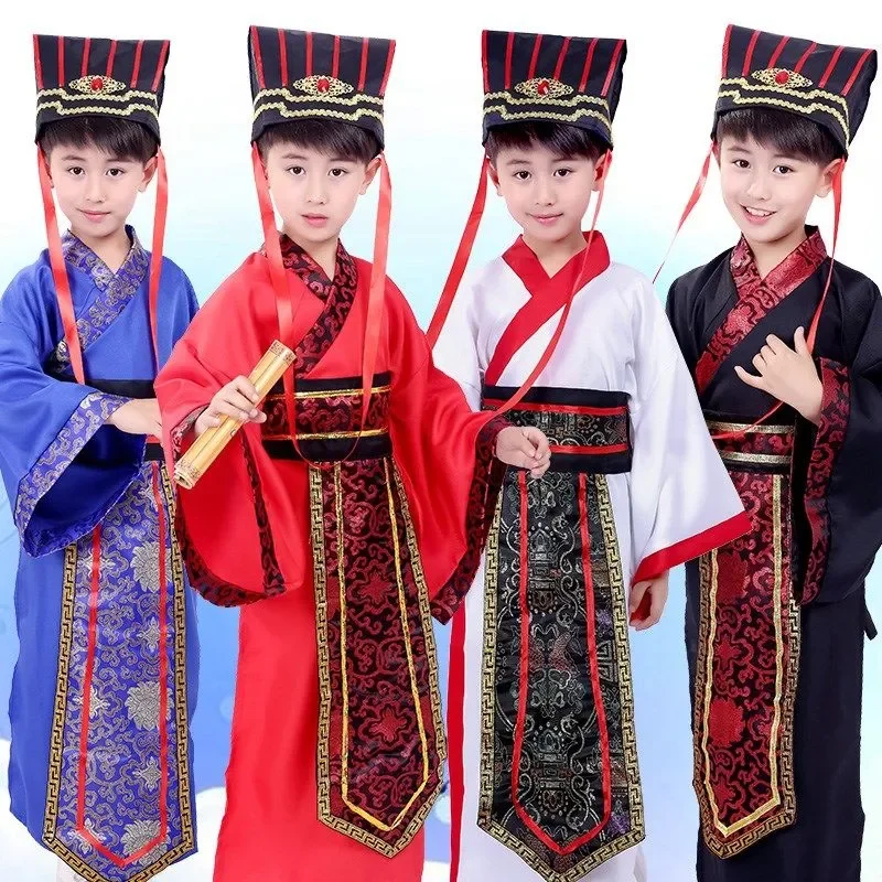 Chinesische Robe alten Gelehrten Student Kostüme Kinder Erwachsenen Kimono China traditionelle Vintage ethnische Cosplay Kinder Kostüm Hanfu