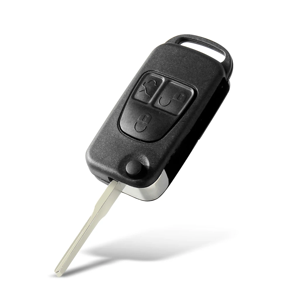 KEYYOU-aleta que dobra Shell chave remoto do carro, Benz de Mercedes, W168, W124, W202, W203, A, C, E, ML, C, CL, S, SL, SEL, SLK, e113, frete grátis