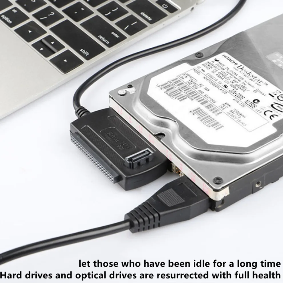 3 in 1 IDE SATA to USB Adapter Cable USB to SATA IDE Converter for 2.5 3.5 Inch SSD HDD with AC Adapter Support Windows MAC OS