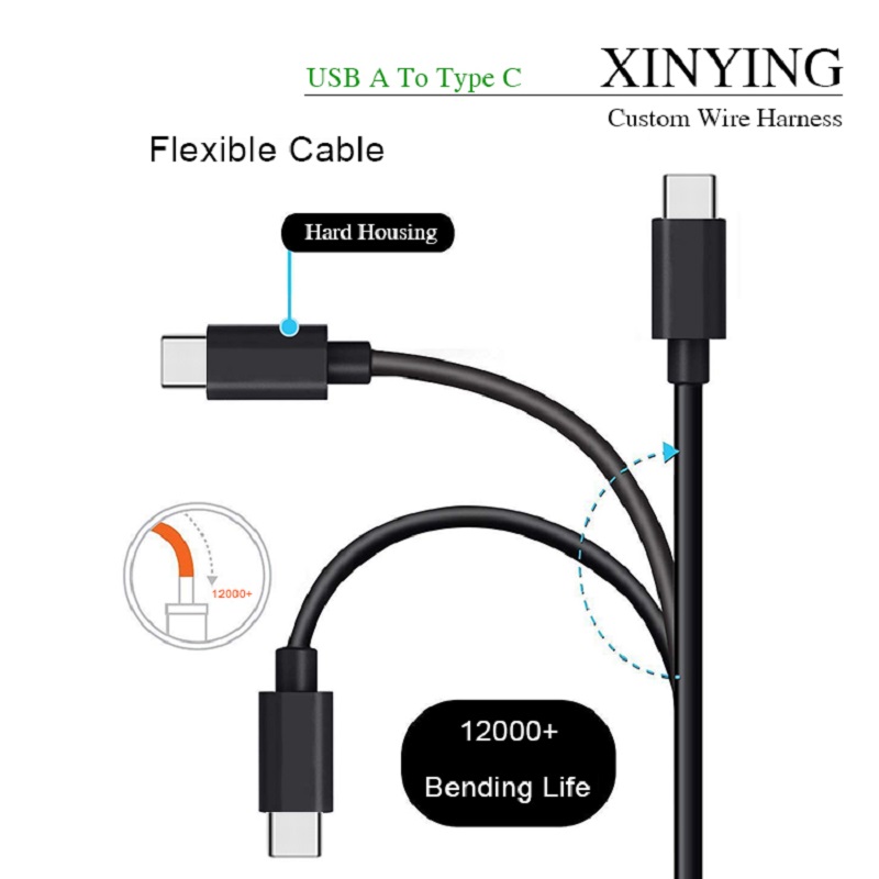 Type C to Type C Cable For IPhone 15 16 PD 60W Fast Charging For Samsung Xiaomi Huawei Type C Data Line White Black 1M 2M 3M
