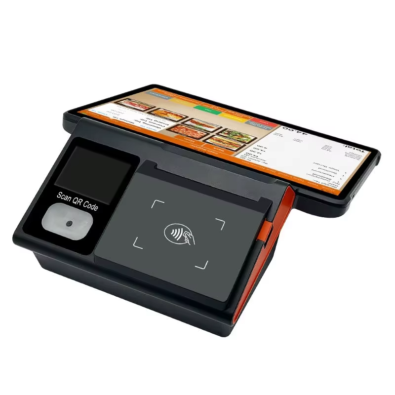 Función Munti, Terminal POS Android 12 de 11 pulgadas con impresora de 80mm, POS de escritorio Loyverse, conexión 4G, WIFI, BT, caja registradora 2D