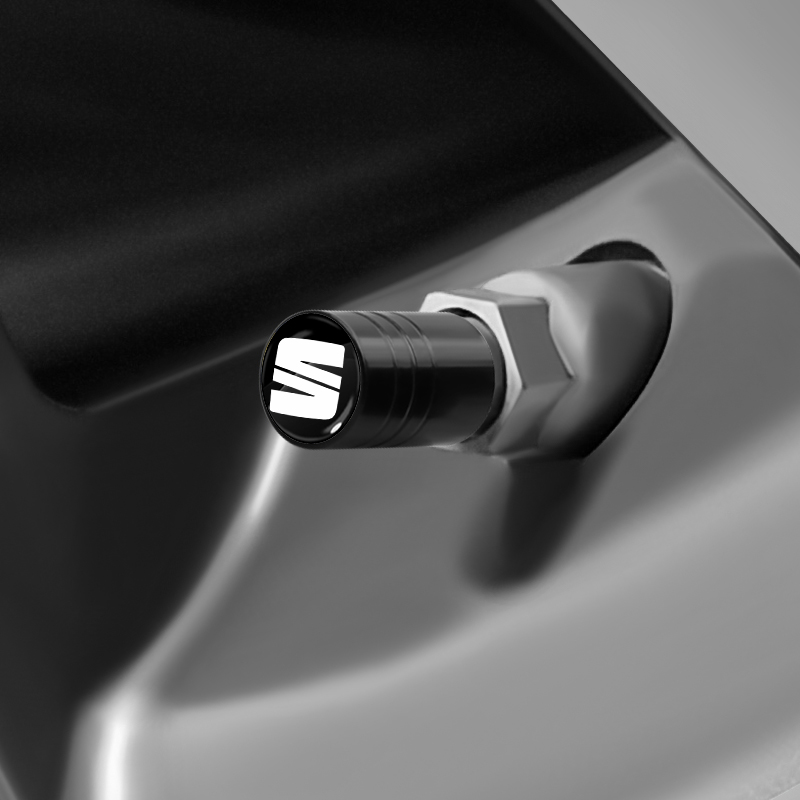 4 Uds tapas de válvula de coche neumáticos de rueda cubierta protectora de vástago de neumático de aire para SEAT Leon 5F Ibiza 5 6 MII Altea Toledo 3 Cordoba Alhambra