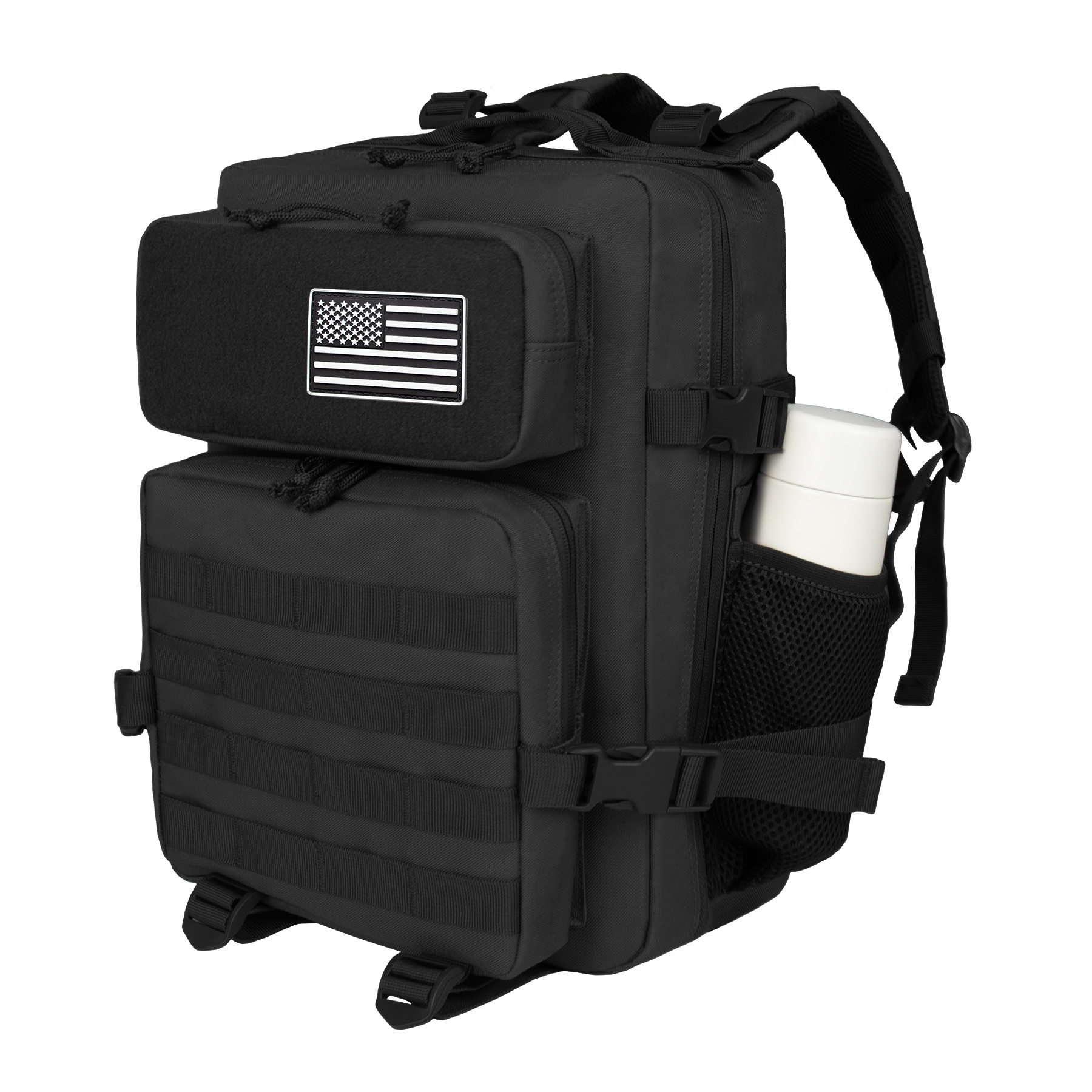 25L タクティカル バックパック 3P コンバット アーミー リュックサック アウトドア スポーツ キャンプ ハイキング 登山用 - ユニセックス Molle システム