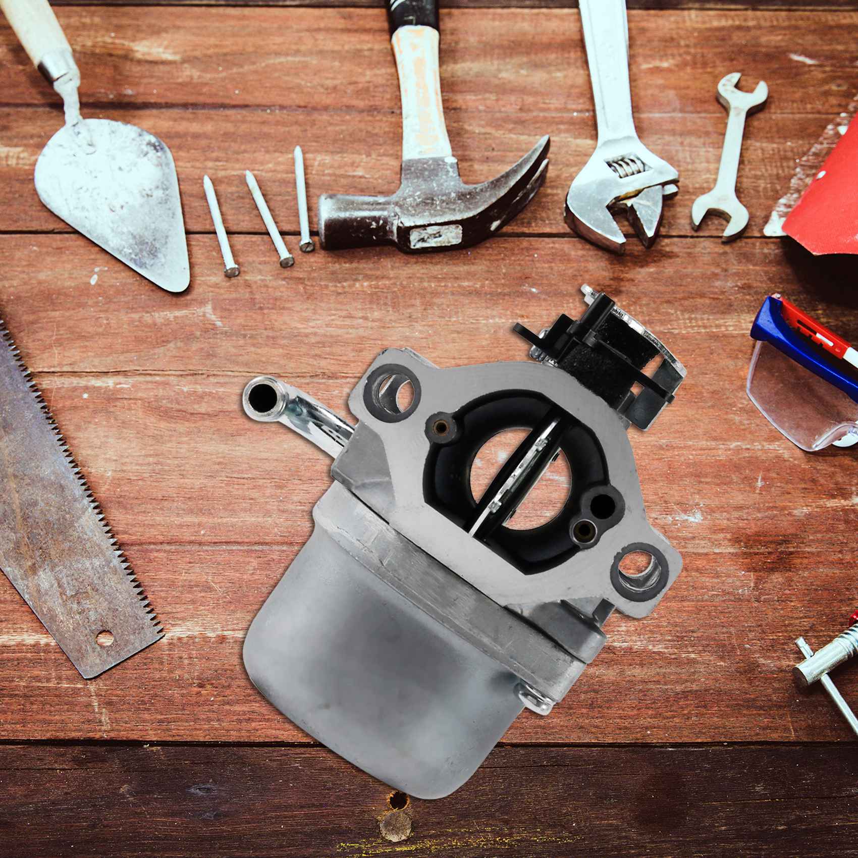 バブク 590399   Briggs & Stratton 用キャブレター キャブレター 796077   ガスケット燃料ラインフィルターバルブ付き芝刈り機エンジン