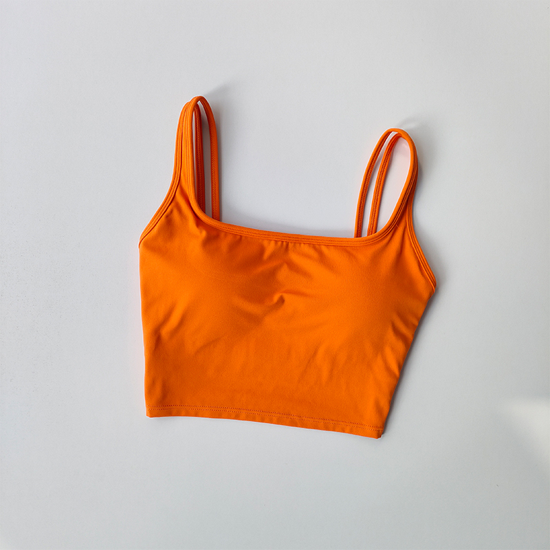 Sujetador de Yoga para mujer con parte de atrás bonita en forma de U y correa para el hombro, sujetador deportivo que absorbe los golpes, chaleco para correr y Fitness