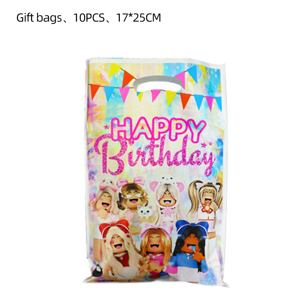 ホットゲーム Roblox 誕生日パーティーの装飾女の子男の子好意感謝ギフトパッケージギフトボックスベビーシャワープラスチックパック