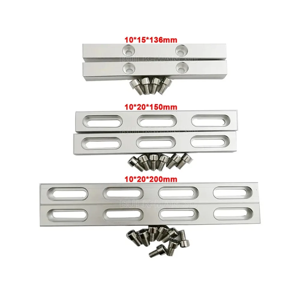 2Pcs/Set Aluminum Positioning Strip Tool CNC Baseboard Table Fixture Tool for Fiber Laser Marking Engraving Machine CNC Part