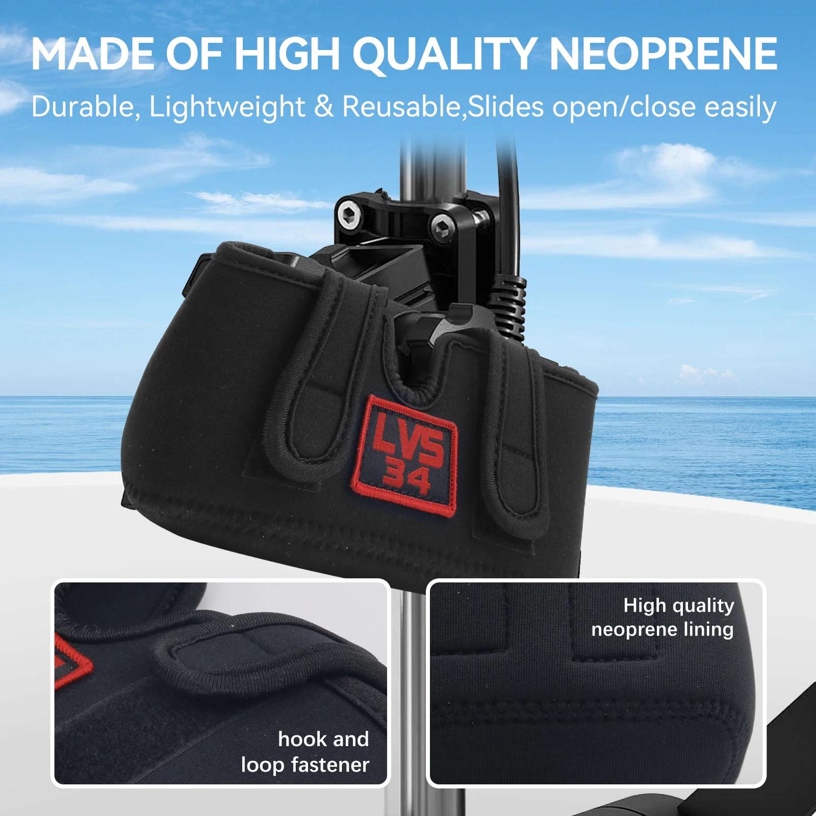 Capa para transdutor garmin marinho lvs34 – capa à prova de choque à prova de sal, protetor de cloroprene hd para barco/despremedor de peixes sonar