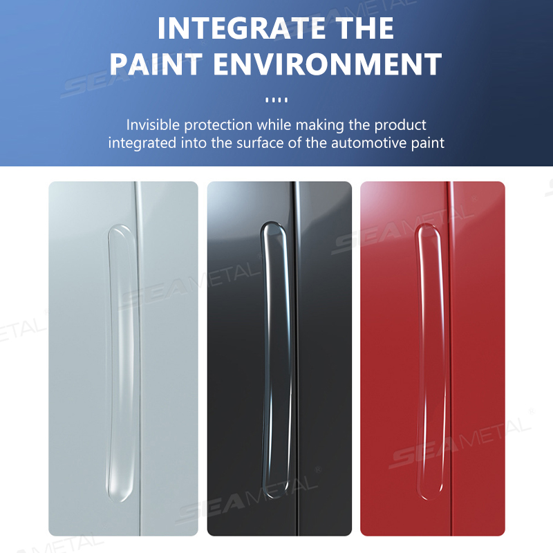 SEAMETAL 4 STKS 40 CM Uitgebreide Autodeur Bumper Strip Transparante Body Protector Anti-kras Beschermende Strip Lichaam Decoratie Strip