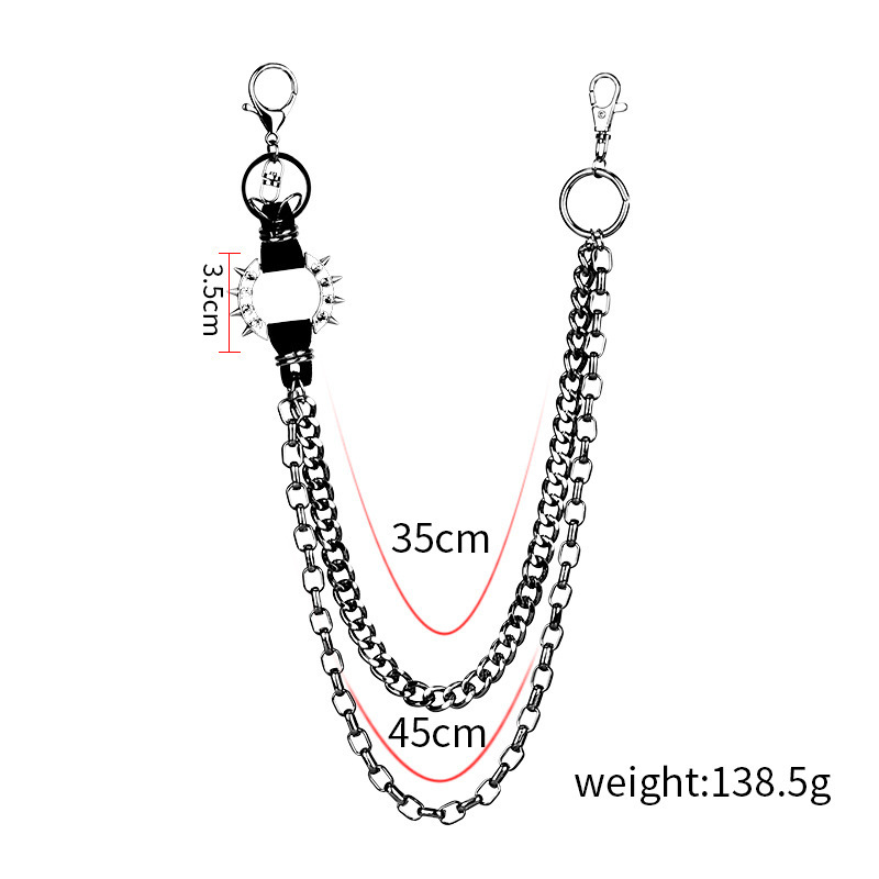 Gun Black Color Hiphop Broek Riem Kettingen Sieraden Accessoires