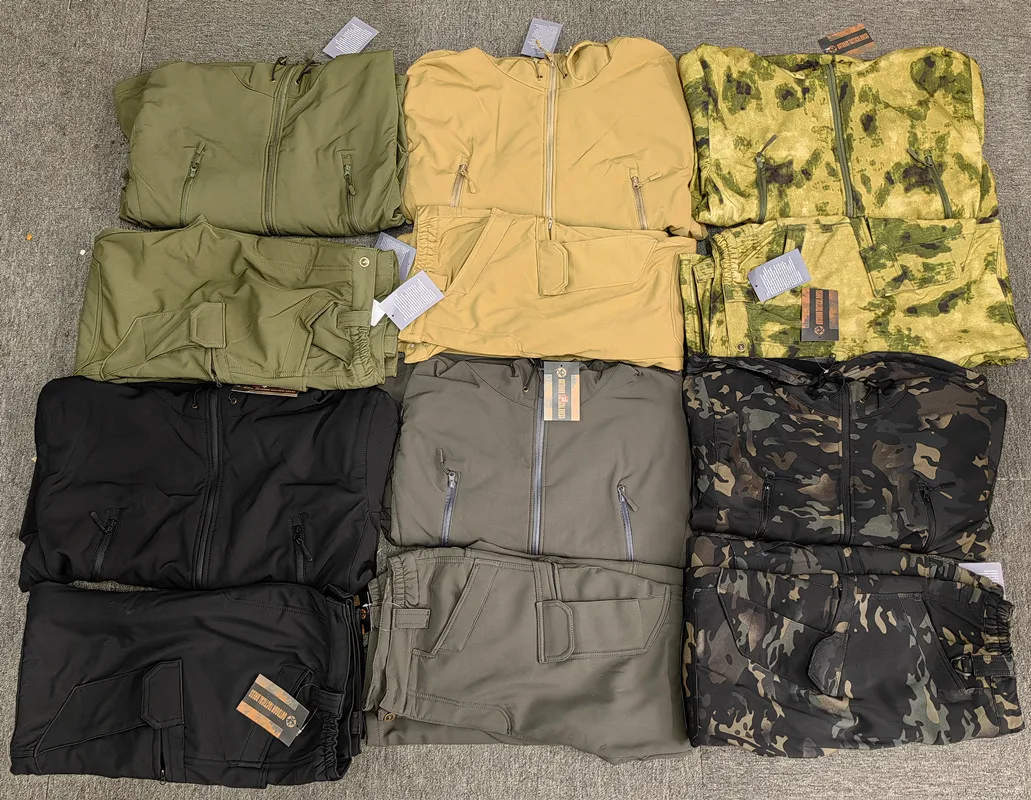 Herren-Softshell-Jacken mit Reißverschluss, taktische wasserdichte Winter-Windjacke, Übergröße, Herren-Kapuzenmantel, Nylon-Bomber-Fleece-Pulloverjacke