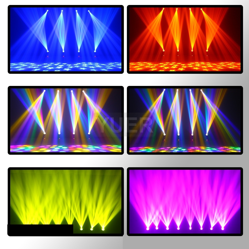 2 Teile/los 200W LED Moving Head Licht Mit Ring Strahl + Spot + 18 Rotierenden Prismen + regenbogen Wirkung Dmx Bühne Licht Wirkung Licht Disco Dj