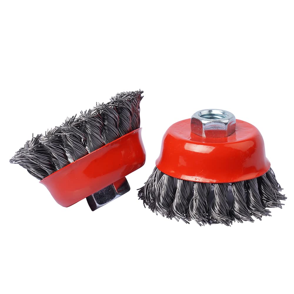 Twisted Steel Wire Wheel M14 Brush Strong Paint Remove Rotary Twist Knot Deburring 75mm/100mm/150mm For Metal Angle Grinder