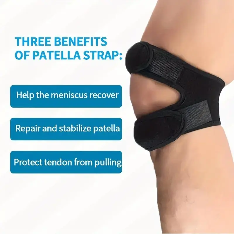 Tcare 1 PCS กีฬา Kneepad Double Patellar เข่า Patella Tendon สายคล้องคอรั้ง Pad Protector เปิดเข่า Wrap Band Fit ness Me