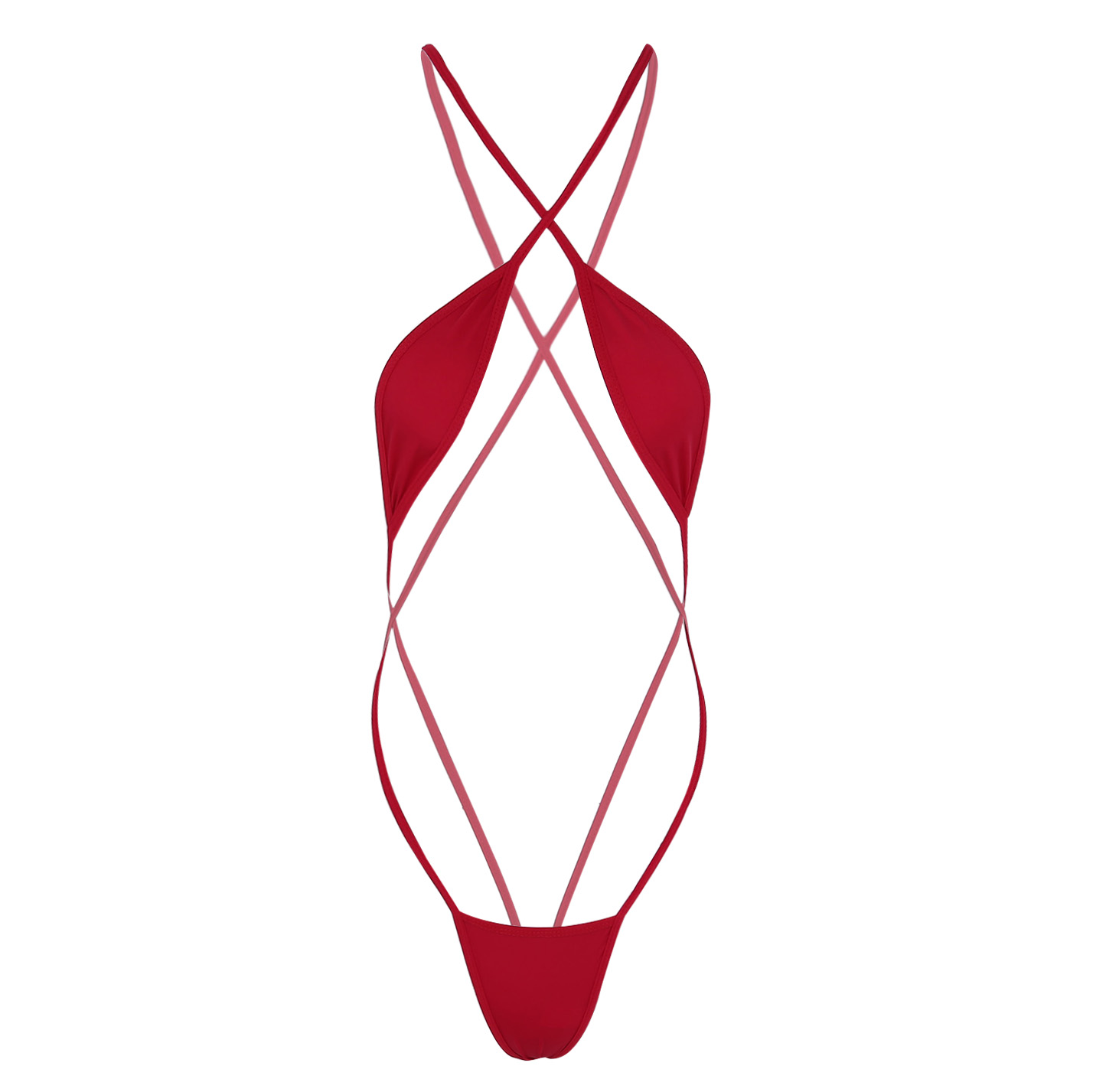 Mini Micro Bikini Tanga Damen Badeanzug Bikini Set Dessous Riemchen Criss Cross Rückenlose Bademode Damen