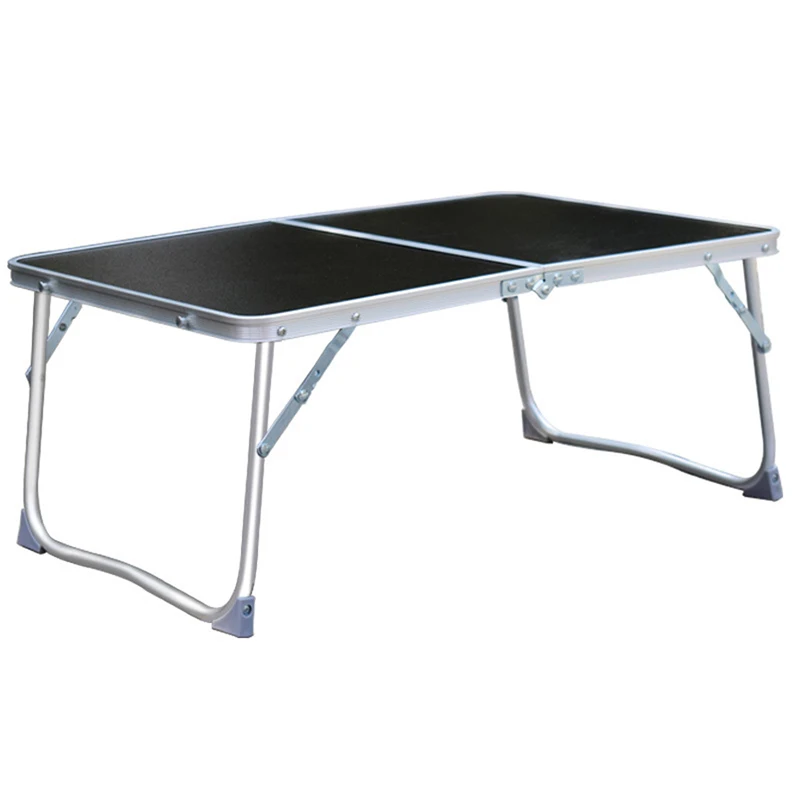 Mesa dobrável para laptop Mesa de computador Mesa de piquenique portátil Dobra ao meio com espaço de armazenamento interno, Mesa de piquenique portátil
