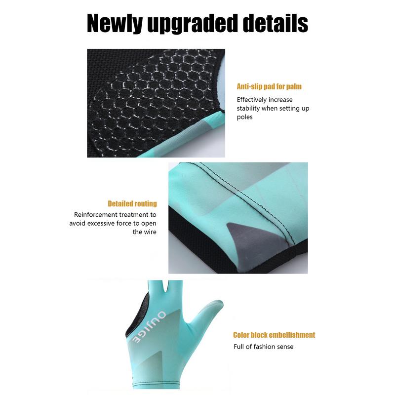 3 Finger Single Pool Gloves Non-Slip Pool & Billiards Gloves Breathable Wear-Resistant Cue Action Gloves Billiards Accessories