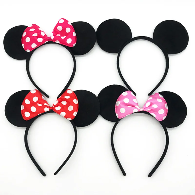 Mickey Ear fascia per capelli ornamento per capelli topolino fascia per capelli Minnie Bow Clip per fascia per capelli coreana