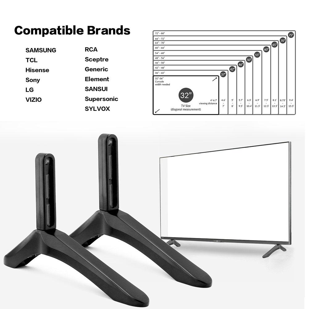 2 Stück TV-Ständer Basis halterung für Samsung Vizio LCD-TV-TV-Halterung Tisch halter Möbel Beine