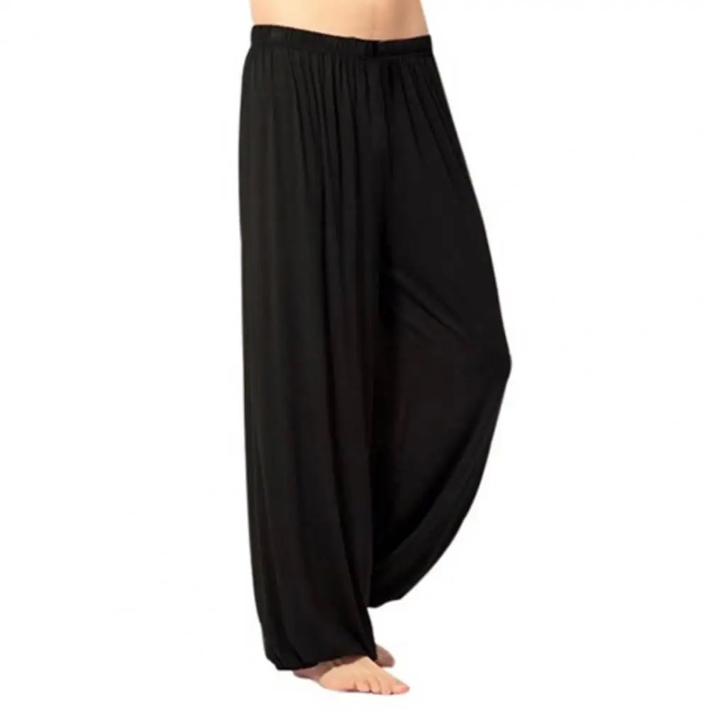 Pure สีหลวมตรงกางเกงผู้ชาย Sweatpants Modal ฤดูใบไม้ผลิสบายๆกางเกงผู้ชายกีฬากางเกงโยคะอินเทรนด์เสื้อผ้า