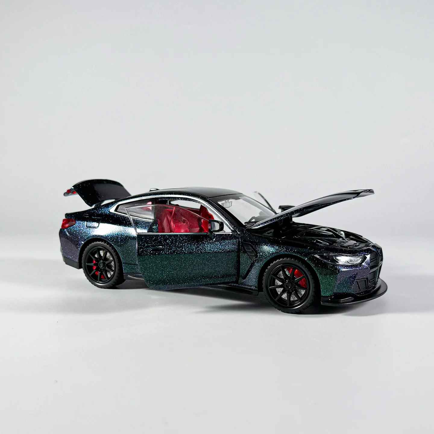 1:24 legering M4 model speelgoed, gesimuleerd geluid en licht, prachtige tafelornamenten, het beste verzamelaarsartikel voor automodeliefhebbers