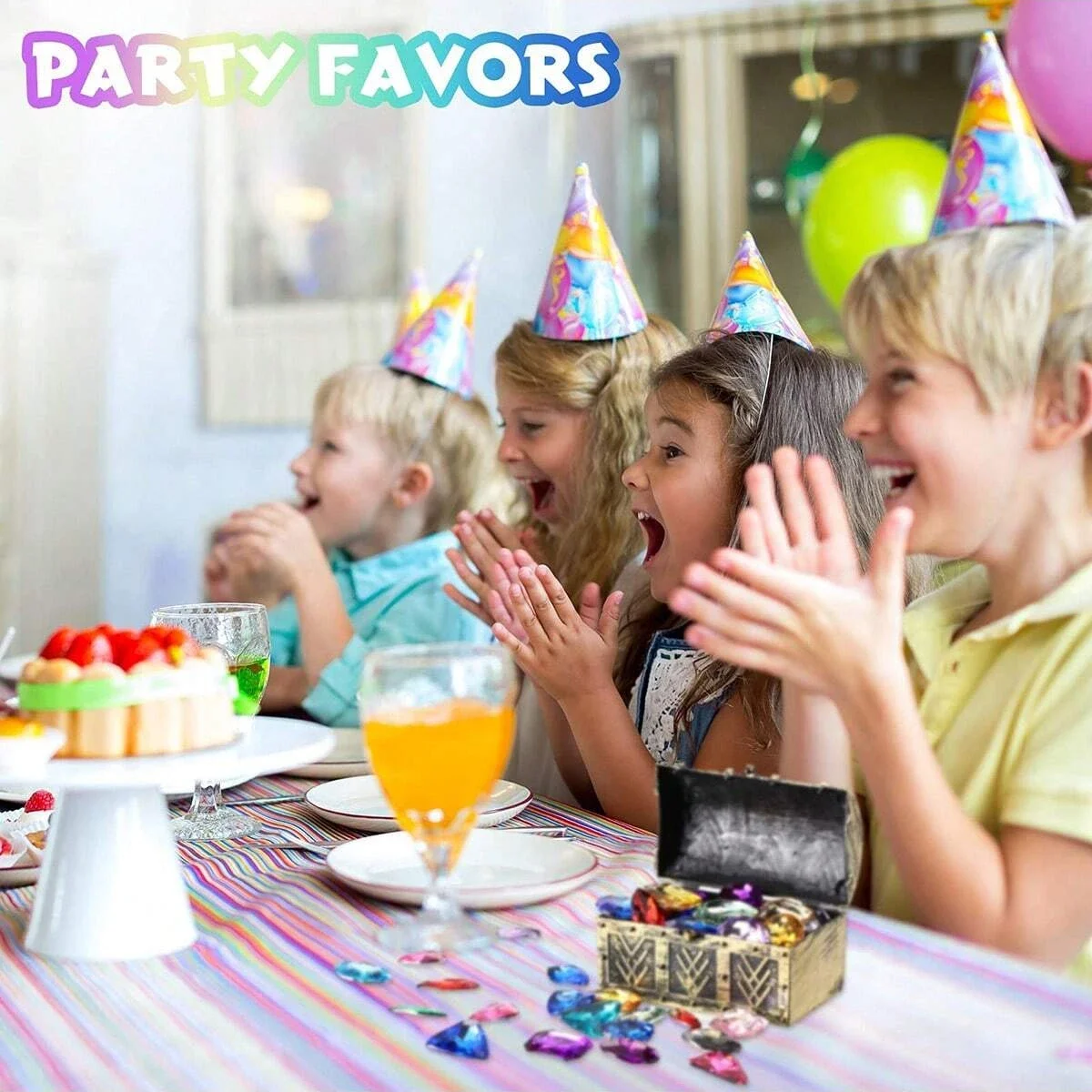 160g DIY Pirate Treasure Gem Toys Fake Acrylic Sparkling Gem Diamond Toys Colorful Beach Gemstones Pirate Jewelry Toys