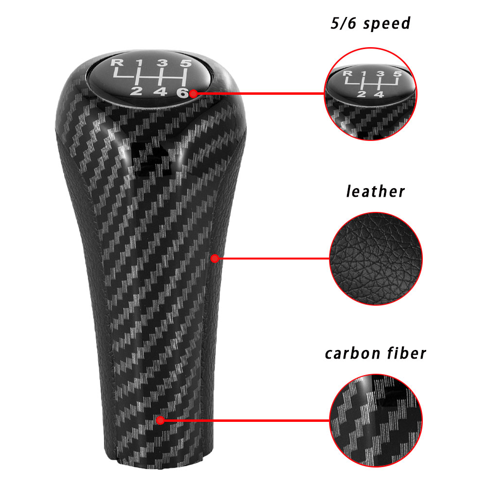 Gałka zmiany biegów do BMW serii 1 3 5 6 E46 E53 E60 E61 E63 E81 E82 E83 E84 E87 E90 E91 E92 Wymiana wnętrza samochodu 5/6 prędkości