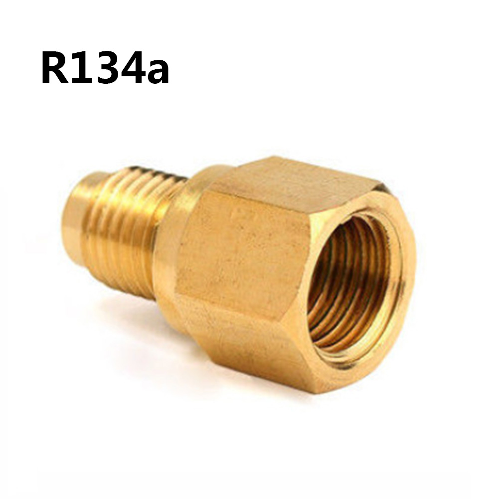 R134A R12 Car Conditioner Adapter Quick Coupling 1/2 "ACME หญิง 1/4" SAE ทองเหลืองคุณภาพสูงรถหัวฉีดน้ํามันเชื้อเพลิง