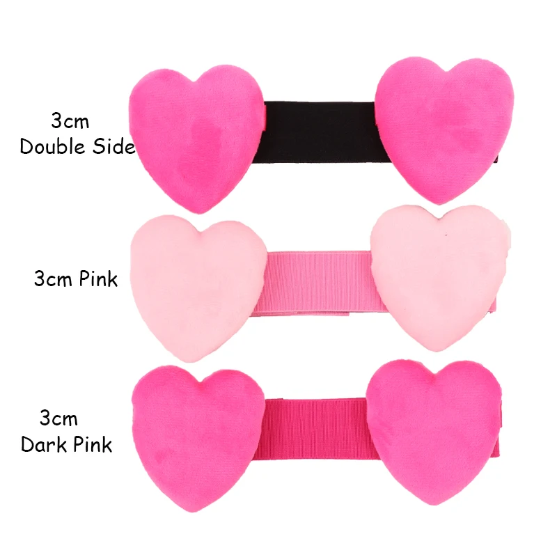 1Pcs Adjustable Elastic Band For Edge Control With Pink Ear Covers Lace Band With Heart-Shaped Ear Muffs Headband With Ear Pads