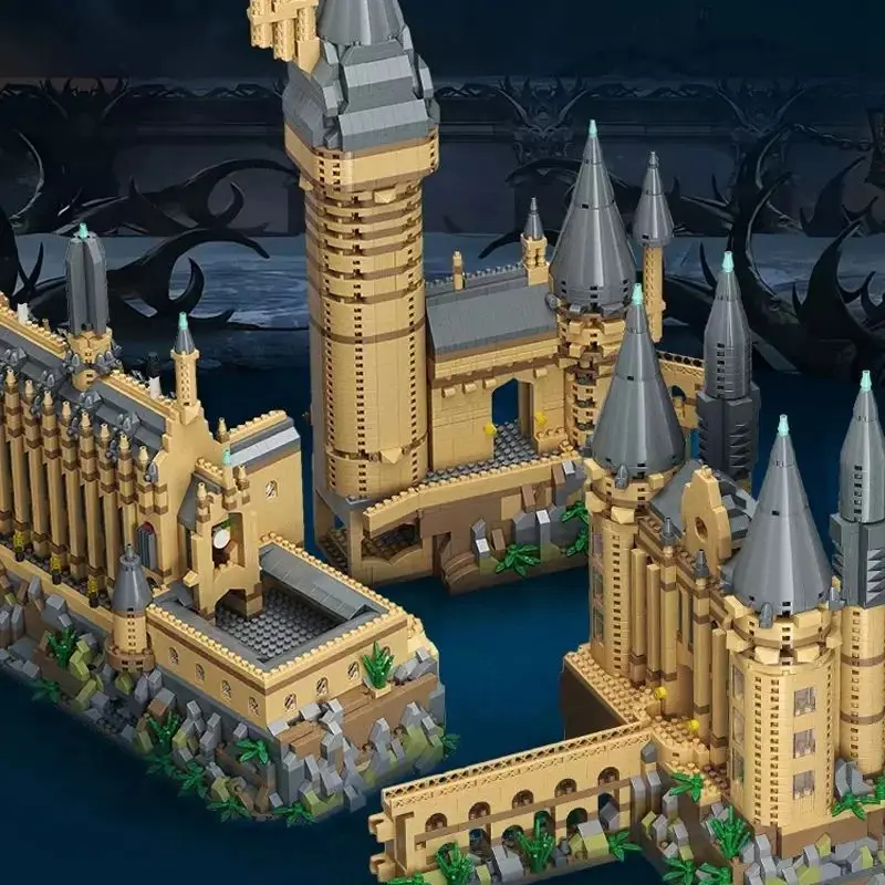 ใหม่หิน Magic Castle Creative Harrys โรงเรียนชุดเมือง DIY Building Blocks อิฐของเล่นสําหรับเด็กผู้ใหญ่ของขวัญ