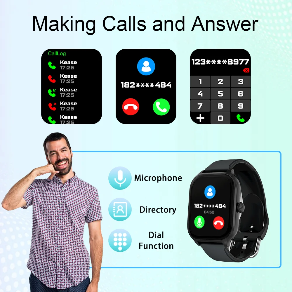 LAXASFIT H9 inteligentny zegarek wybieranie przyjmowanie połączeń śledzenie ćwiczeń tętno monitor snu Smartwatch Bluetooth mężczyzna kobieta prezent