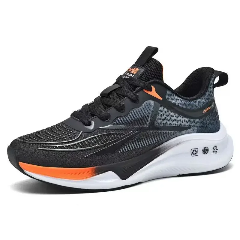 Tênis masculino Running & Walking – tênis de tênis com cadarço, leve, confortável e respirável