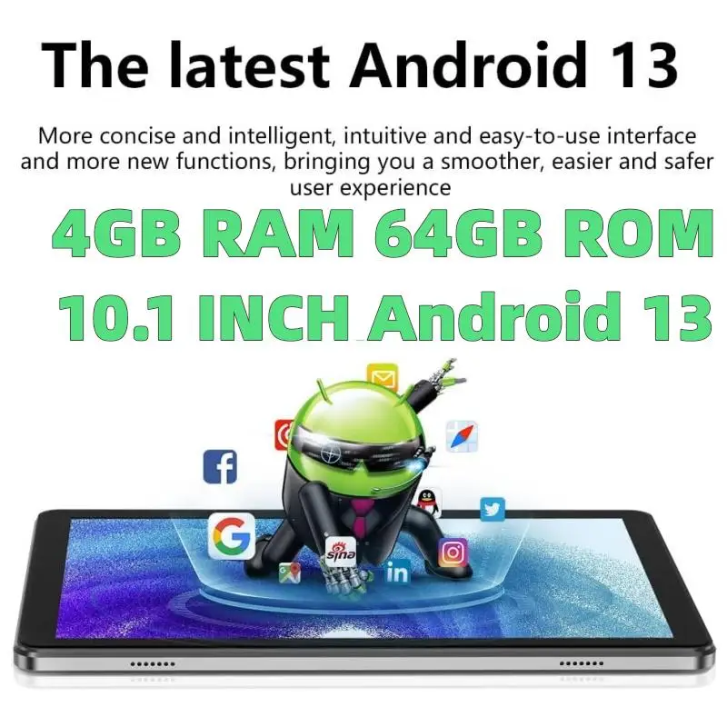 Heiße Verkäufe K12 10,1 Zoll Android 13 Tablet PC 4 GB DDR RAM 64 GB Flash ROM RK3562 Quad-Core CPU 1280 x 800 IPS Typ-C 6000 mAh