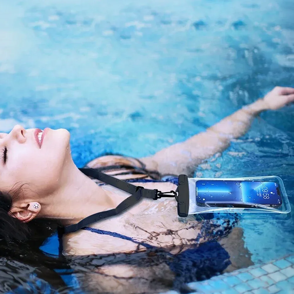 防水電話ケース水泳防水バッグユニバーサル水中プロテクターポーチカバー iPhone サムスン 6.7 "電話以下