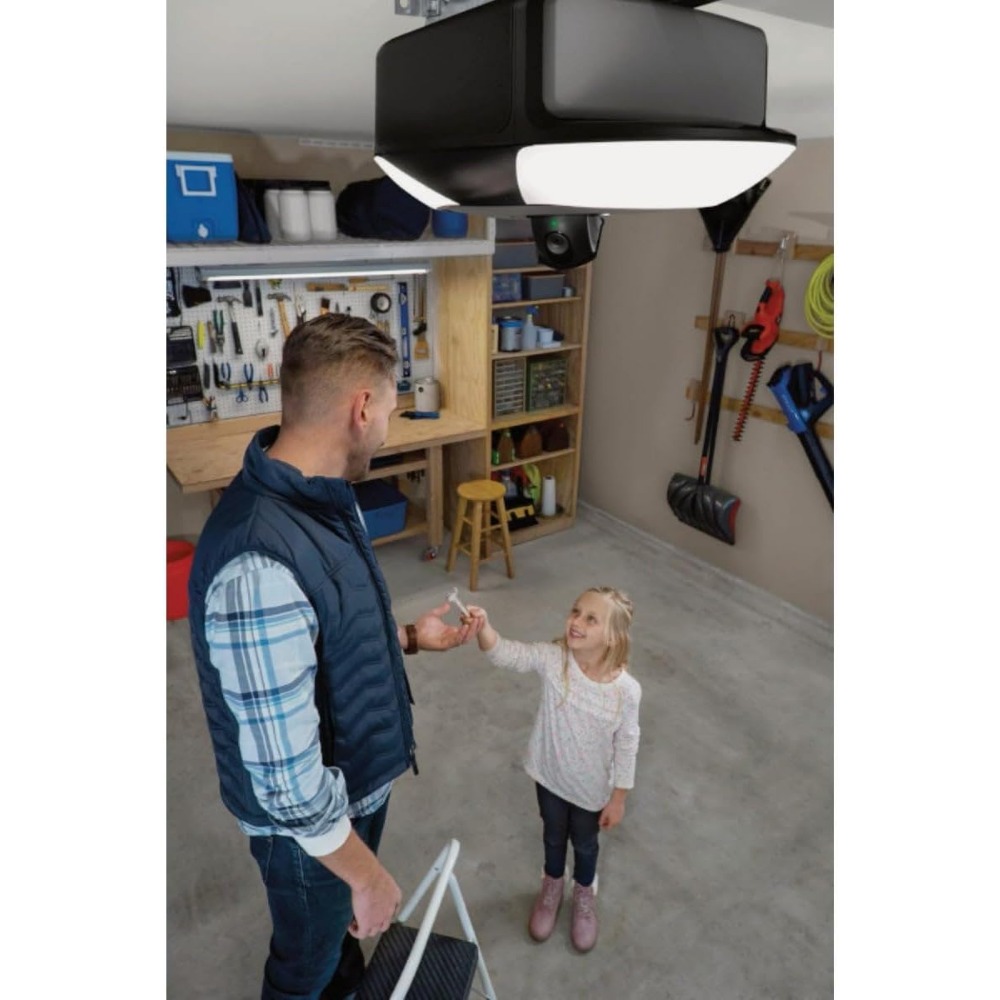B6753T Smart Garage Door Opener, Video Streaming & Advanced Corner LED Lighting-myQ Smartphone Controlled-Ultra Quiet
