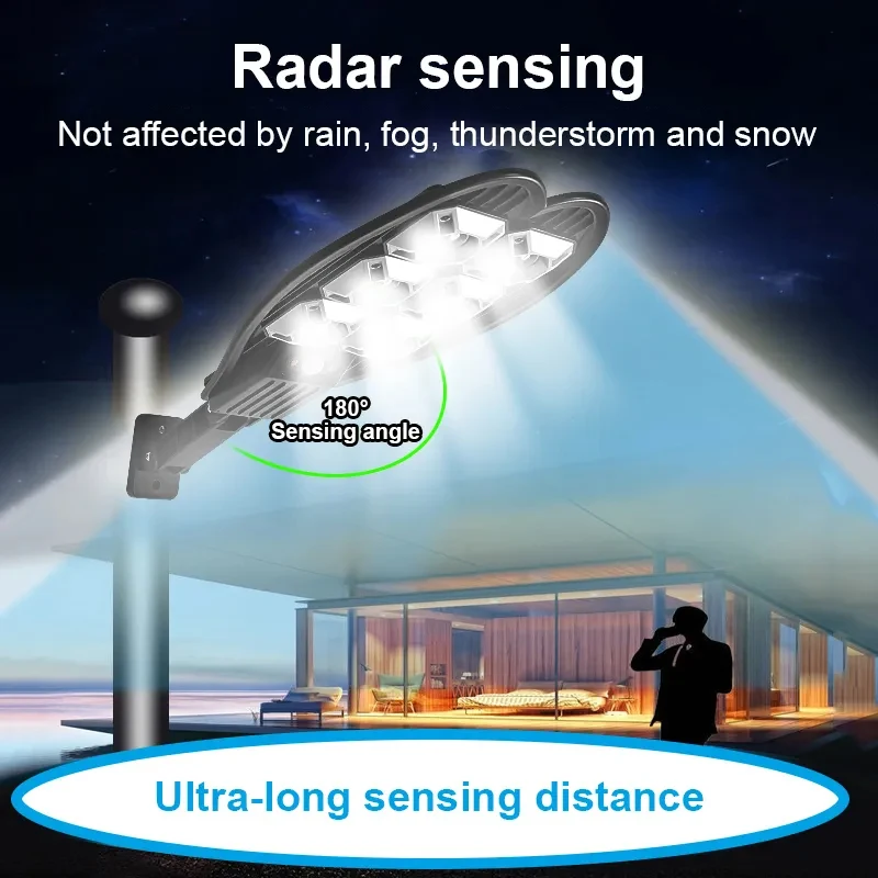 COB Solar Lights for Outside IPX66 Waterproof Solar Lamp Solar Wall Light with Remote And 3 Modes for Garden Yard Path Street