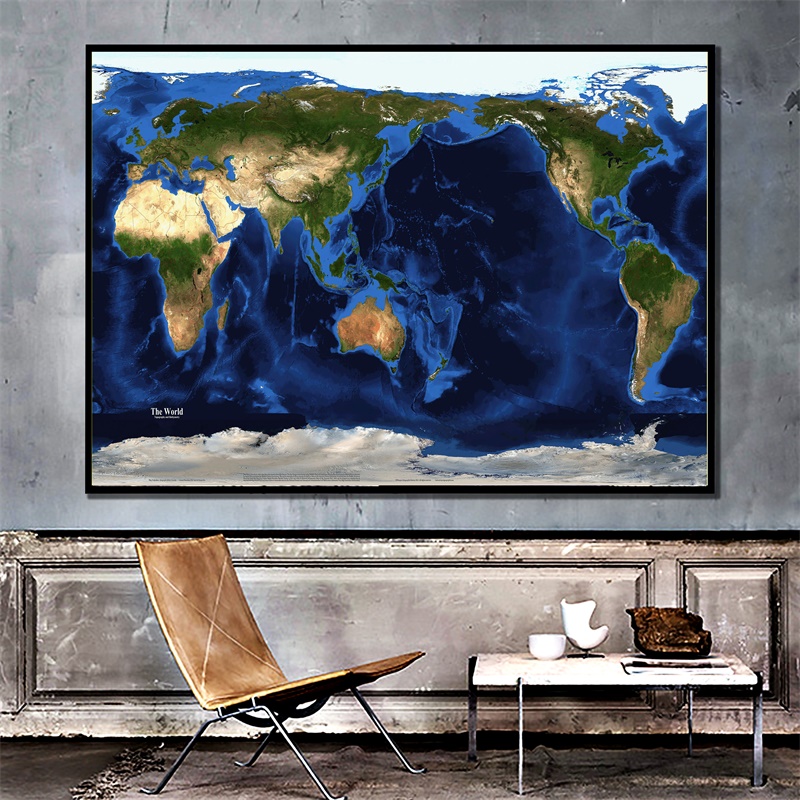 59*42Cm Bản Đồ Thế Giới Nghệ Thuật Treo Tường Áp Phích Không Dệt Vải Tranh Hình In Trang Trí Trang Trí Nhà Cửa vật Dụng Văn Phòng