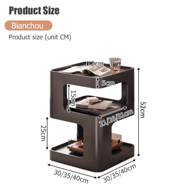 Modern Side Table Living Room Furniture Bedside coffee table storage rack for small apartment
