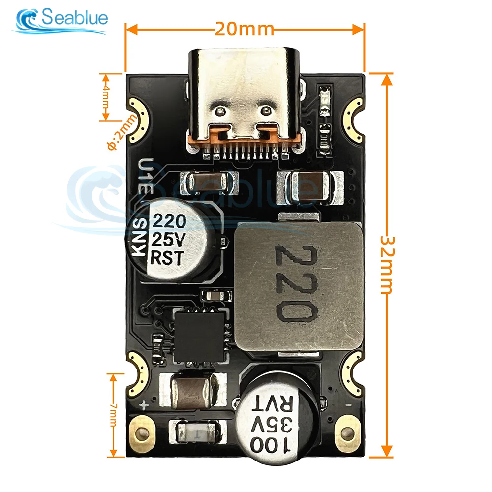 PD3.1 QC3.0 SCP PPS 65W Fast Charging Adapter Module DC 8-30V to 20V 3.25A Type-C USB Step Down Charge Module For Huawei SCP/FCP