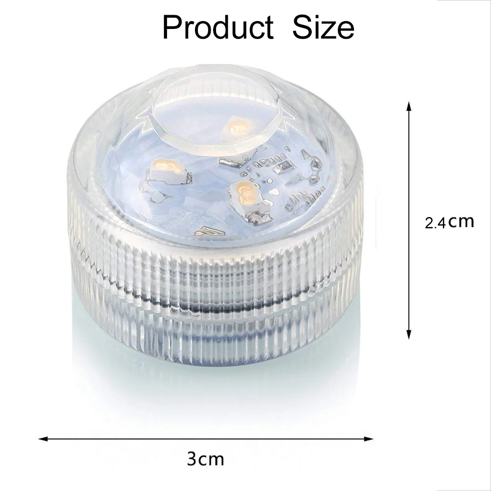 Mini luces Led sumergibles, pequeñas velas de té subacuáticas, impermeables, RGB, Multicolor, sin llama, luces decorativas, florero, linterna