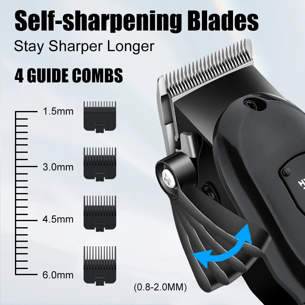 HIENA clipper ผมเครื่องโกนหนวดกรรไกรไฟฟ้ามืออาชีพ PUSH ร้านตัดผมผม Trimmers ตัดผม Trimmer สําหรับชาย