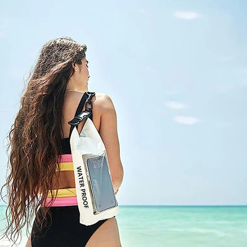 Paquete de natación de PVC de 2L, bolsa seca con pantalla táctil, bolsas de Kayak de hombro impermeables para exteriores, senderismo, Rafting, surf, bolsa de navegación