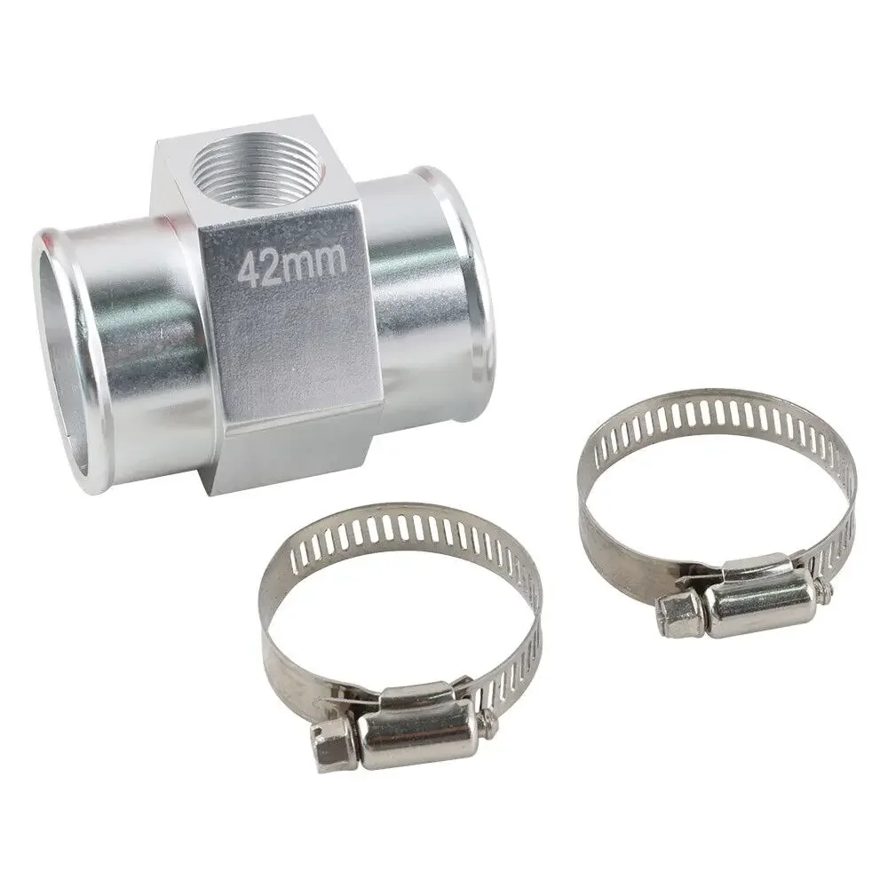 38mm 40mm 42mm Joint Pipe Radiator Hose Adapter for 1/2"-14NPT Water Temp Gauge Sensor