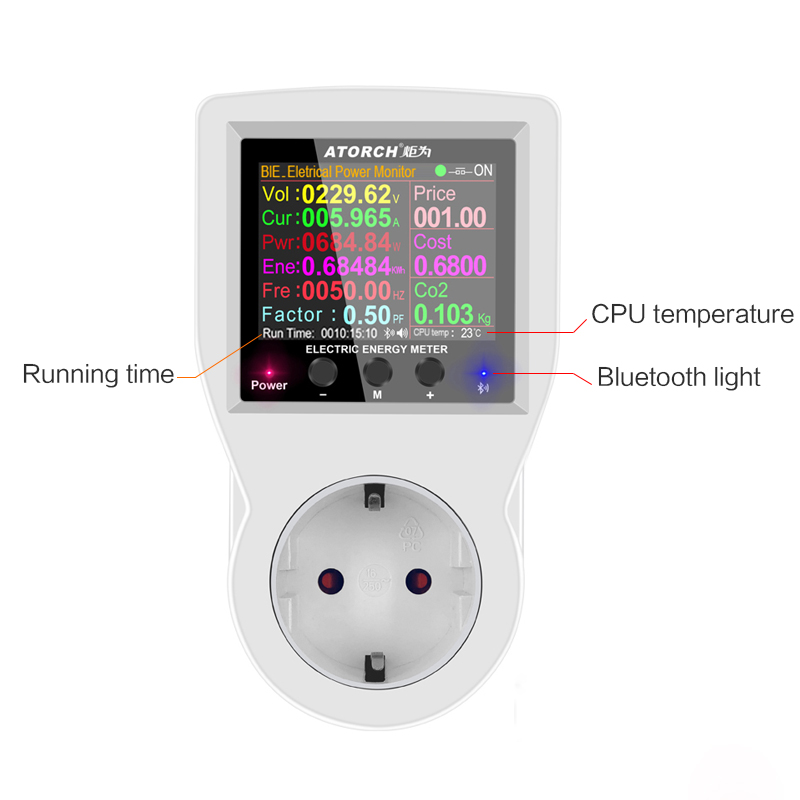 16A AC85V-265V Digital Power Wattmeter Electricity consumption Kwh Energy Meter watt Wattage Meter EU US FR AU UK plug With APP