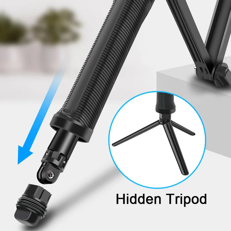 Palo de Selfie impermeable de 3 pliegues, soporte de 3 vías, monopié, Mini trípode para GoPro 12 11 10 9 8 7 Insta360 Osmo, accesorios para Cámara de Acción