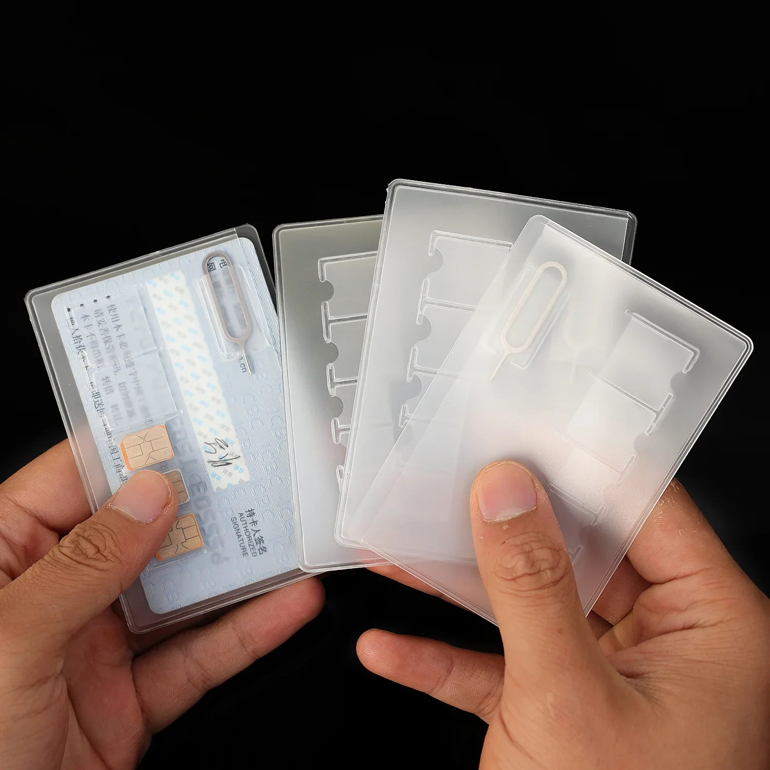 1-10PCS SIM Card Storage Bags Transparent Memory Card Organizer Case Holder for SD SDHC TF Office Travel Portable Cards Bag